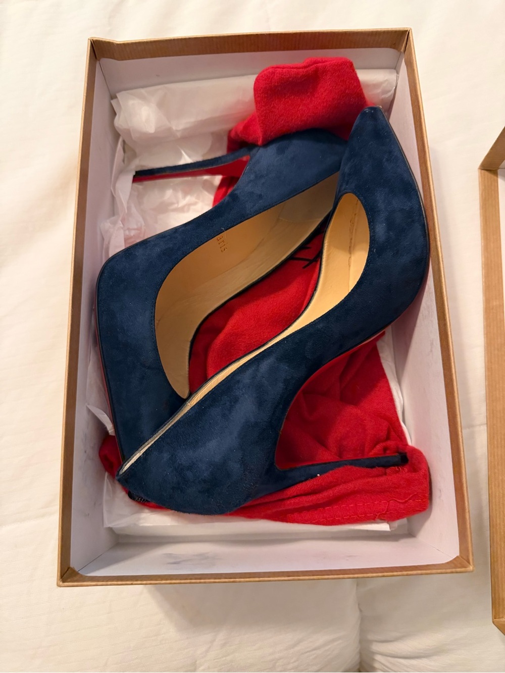 Navy Suede High Heel Pumps - Women's Dress Shoes
